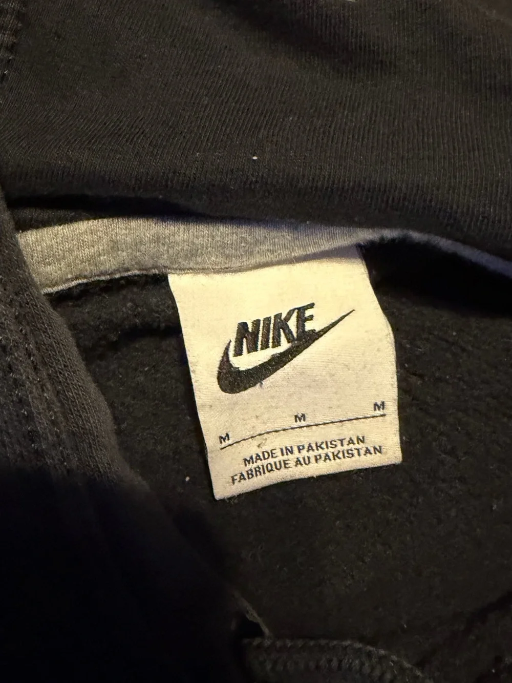 Nike Black Pullover Hoodie with White Swoosh